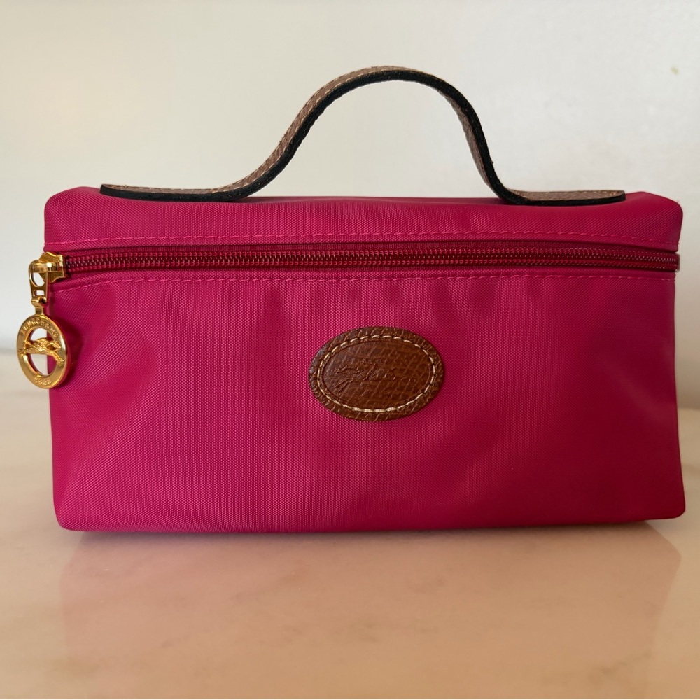 Longchamp Le Pliage Nylon Pouch in Fuchia Pink